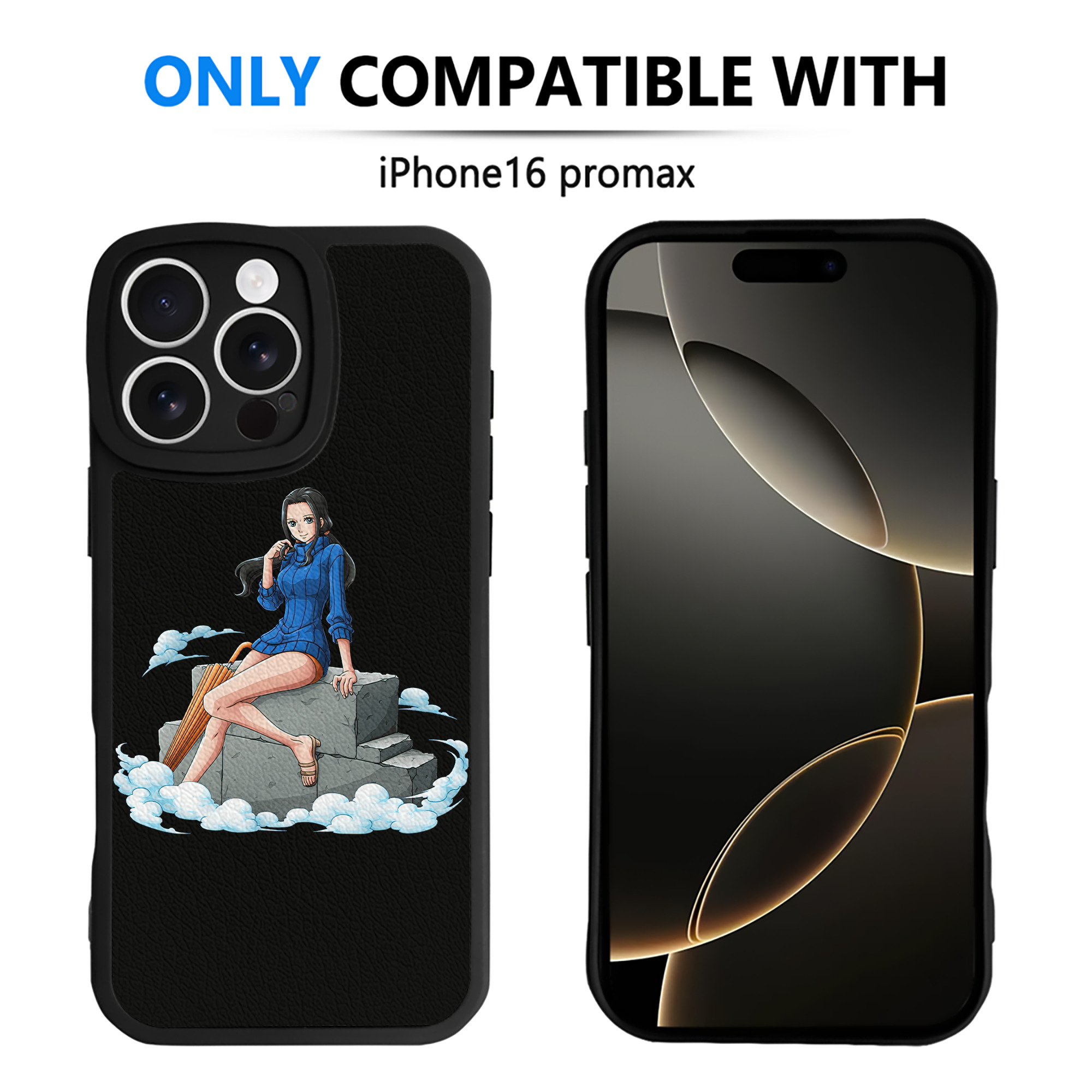 （画像用） ワンピース ニコ・ロビン ONE PIECE Nico Robin 【iPhone 16シリーズ対応】シリコンスマホケース（レザー調） 材質：シリコン